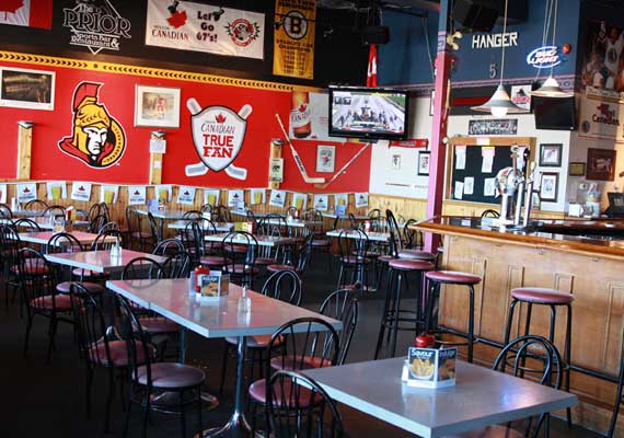 Picture of the inside of the Prior Sports Bar & Restaurant.